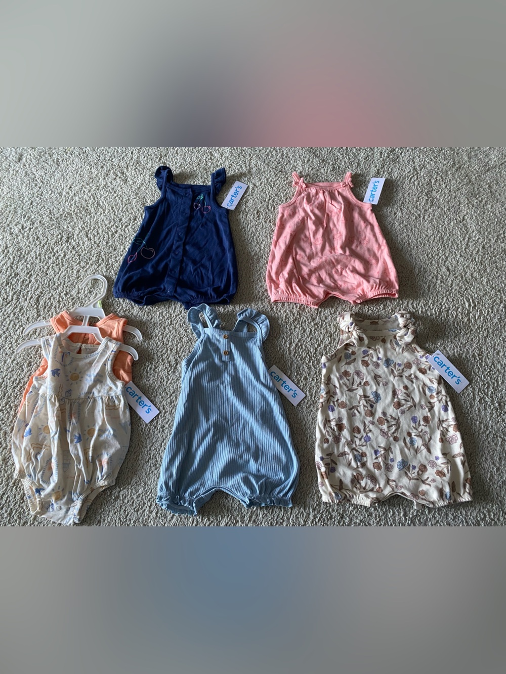 New Carter's Baby Romper Bundle
